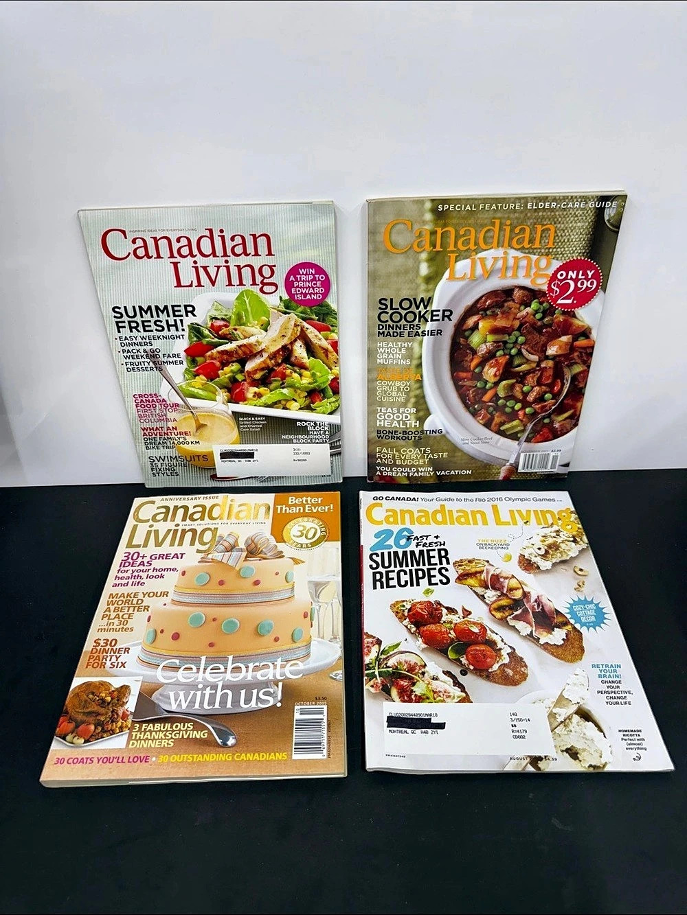 Canadian Living Magazine Lot 4 Issues